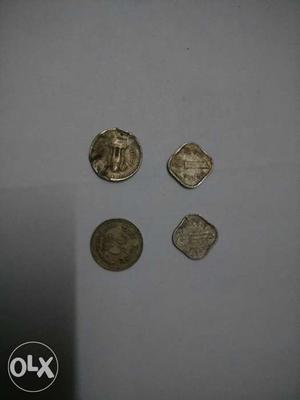50 years old 1 paise coins And  paise coins