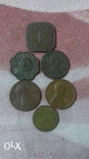 6 very old coins