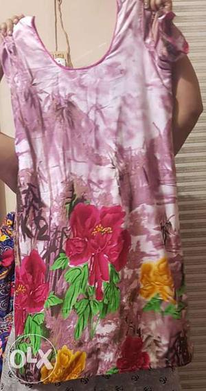 A very attractive brand new printed cotton kurtis XXL size