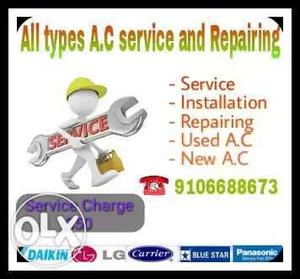 All Types A.C Service And Repairing Ads