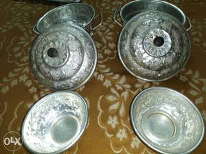 Antique white metal bowls,purchased in 