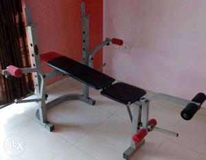 Black And Gray Adjustable Gym Bench