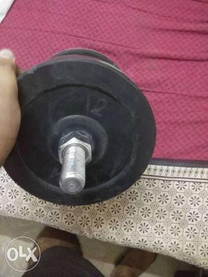 Black And Gray Dumbbell