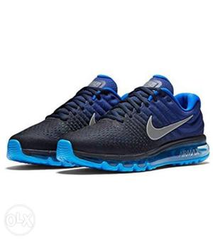 Black-and-blue Nike Air Max Shoes