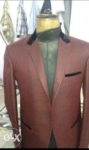 Brown Shawl-lapel Suit Jacket