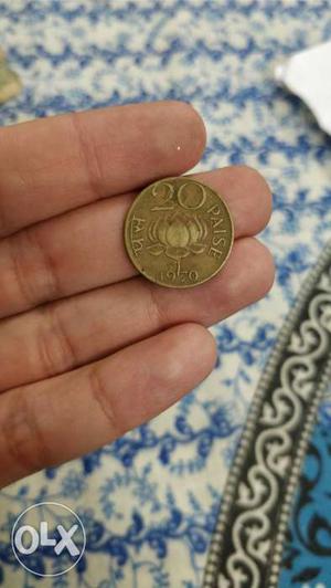 Copper made coin - 20 paise India