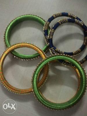 Hand made bangles. Lovely colours. unbreakable.