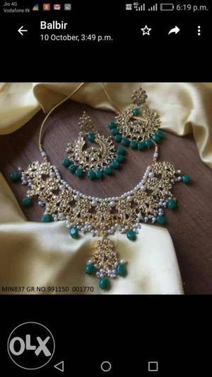 Nice ad necklace with earing.. Not used..