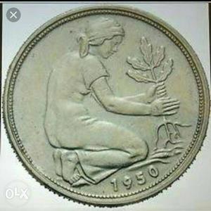 Old coin Bundesrepublik Deutschland 50 pfennig