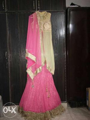 Pink lehnga choli with duppata. 1 time wear.