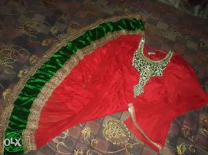 Red Gold And Green Traditional Dress