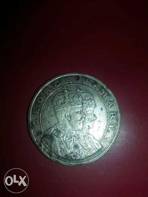 Round Silver George V Mary Coin