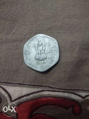 Scallop Indian Silver Coin