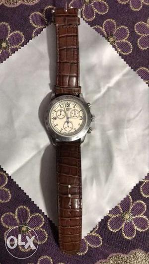 Tissot V8 Brown Strap Watch