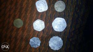 Unique old coins 1 paisa 2 paisa 3 paisa 5 paisa 