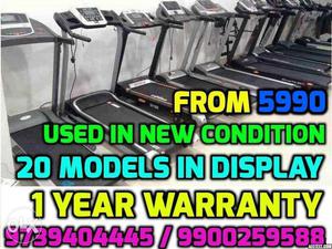 Used Treadmill  starting 1 year warranty Door delivery
