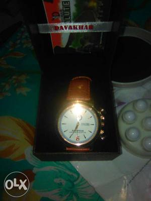 Water resistant stainless steel wrist watch new
