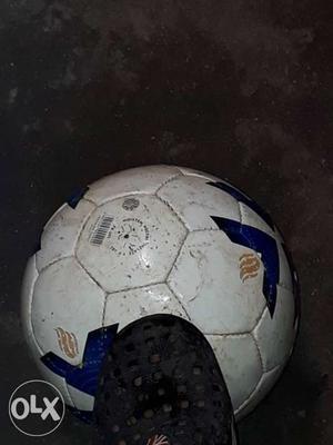 White And Blue Soccer Ball