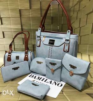 Women's Gray Damilano Bag Set