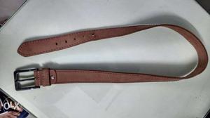 Woodland leather belt