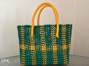 Yellow And Blue Tote Bag