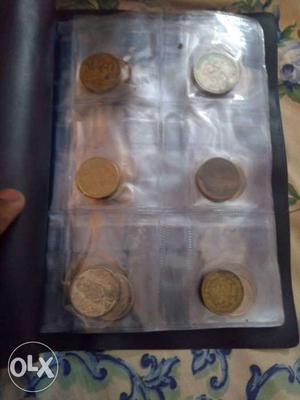 1& half book full of foreign coins + old Indian coins