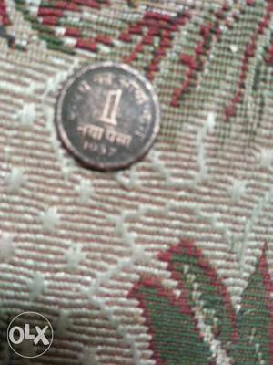 1 pessa  India Round Silver-colored Coin