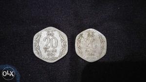 20 paisa coins - two (/- each only)