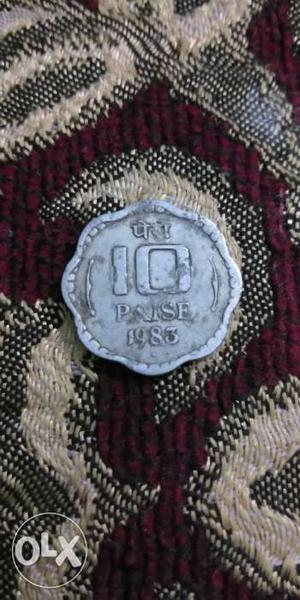 34 year's old () coin of 10 paisa