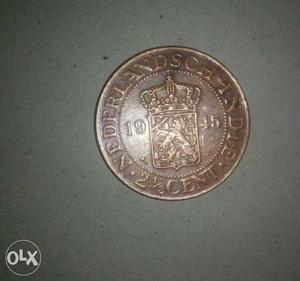 72 yr old coin...Antique Nederland coin