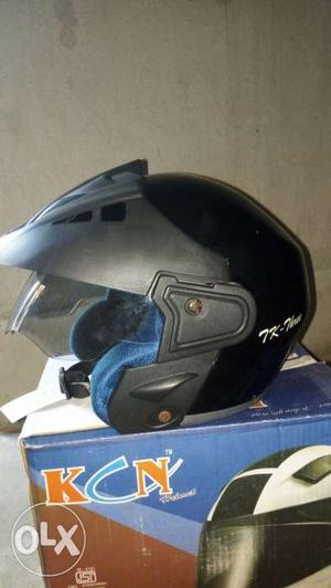 Black KCN Full Face Helmet With Box