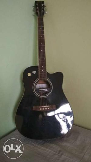 Black cutway Acoustic guitar good condition price negotiable