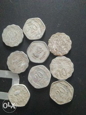 Different types of old coins