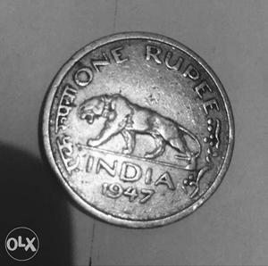 George VI King Emperor. 1 Rupee Coin of Year