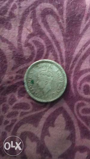 George VI King Emperor's 1/4 Rupees 