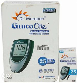 Gray And Black Dr. Morepen Gluco One Box