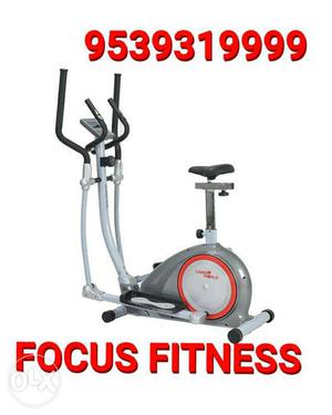 Gray Focus Fitness Elliptical Trainer