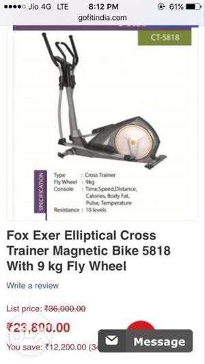 Gray Fox Exer Elliptical Cross Trainer Screenshot