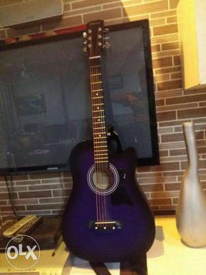 New acoustic guitr purple matt original with all