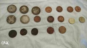 Old silver and copper coins