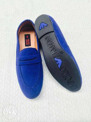 Pair Of Blue Penny Loafers