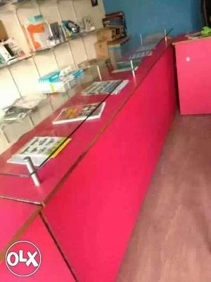 Red counter For shop