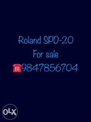 Roland SPD-20 For Sale  Text