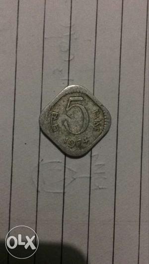 This is 5 paisa indian currency 19th century