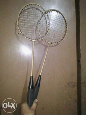 Two NEW White Badminton Rackets