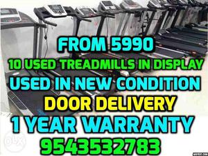 Used Treadmill 1 year warranty  onwards Delivery all