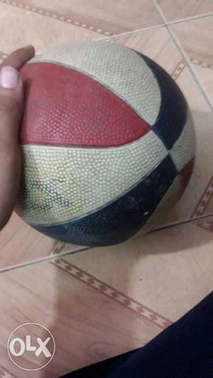 White,red, And Blue Leather Basketball