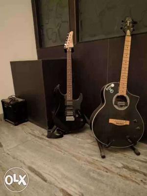 Yamaha electric guitar + givson acoustic. with