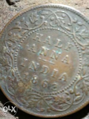  half Anna Indian coins