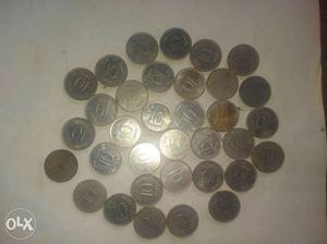 10 paisa old coins collection (9 coins)